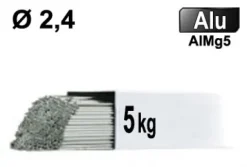 Baguettes métal d'apport TIG - ALU AlMg5 - Ø 2,4 - Etui de 5kg