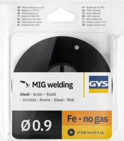 Bobine de fil fourré NO-GAZ D 100 mm - ACIER - D 0,9 - 0,9kg