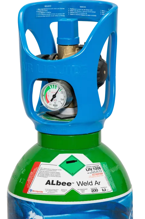 Bouteille ARGON - ALBEE WELD AR - 2,3 m3 AIR LIQUIDE - Détendeur intégré - B02