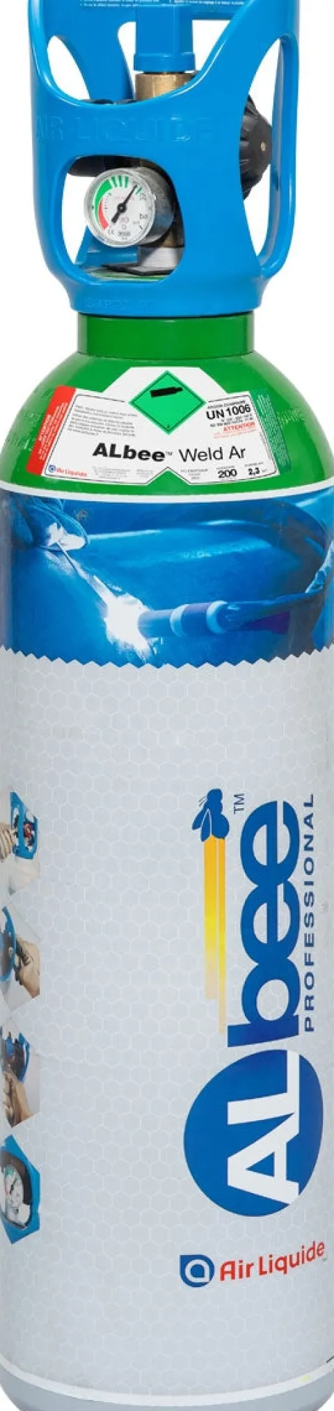 Bouteille ARGON - ALBEE WELD AR - 2,3 m3 AIR LIQUIDE - Détendeur intégré - B02