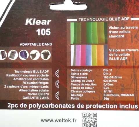 Cellule automatique Klear 105 - 105x50mm - Teinte 11 - WELTEK