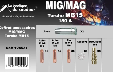 Coffret Torche MIG 150 A (MB15)