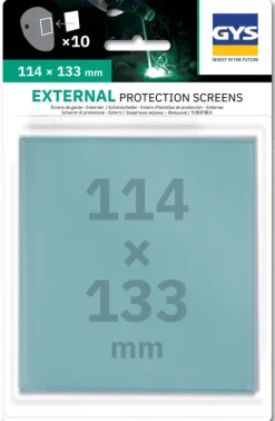 10 Écrans de garde - Exterieur 114 x 133 mm pour masque ERGOTECH / SPACEVIEW / GYSMATIC XXL / ZEUS / ALIEN