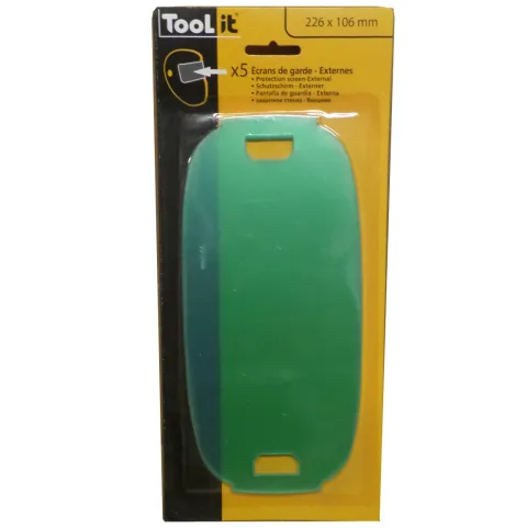 5 Écrans de garde - Extérieur 226 x 106 mm pour masque LCD PROMAX