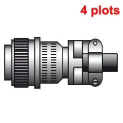 FICHE MALE TYPE AMPHENOL - STECKER 4 PLOTS - KEMPPI