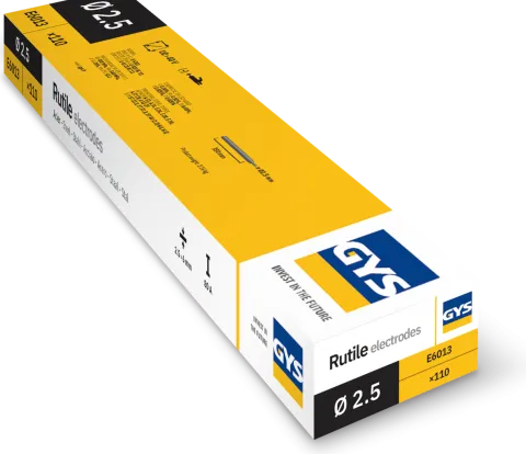 Électrodes ACIER rutiles - D 2,5 - ( 110 pièces )