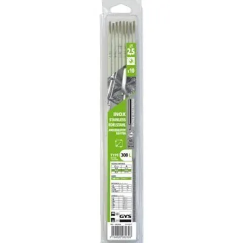 Électrodes INOX 308L - D 2,5 - (Blister de 10 pièces )