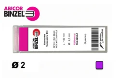 5 électrodes 150 mm, tungstène E3, Ø 2.0 mm - Lila - Binzel -