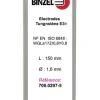 5 électrodes 150 mm, tungstène E3, Ø 1.6 mm - Lila - Binzel -