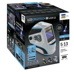 Masque de soudeur LCD ERGOTECH+ 5-9 / 9-13 G TRUE COLOR - SILVER - GYS