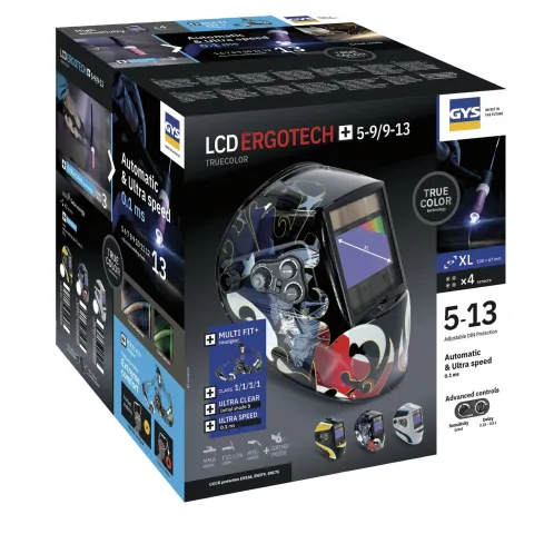 Masque de soudeur LCD ERGOTECH+ 5-9 / 9-13 G TRUE COLOR - DREAM - GYS