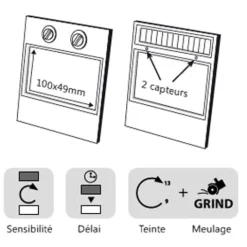 Masque de soudeur PROMAX LCD 9-13G - SILVER - TRUE COLOR - GYS