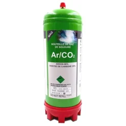 PACK (X3) BOUTEILLES GAZ ARGON + CO2 jetable 2,2 Litres - Soudure Acier Inox