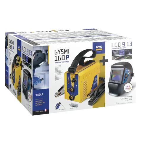 Poste à souder GYSMI 160P - Livré avec masque réglable LCD TECHNO 9/13 - TRUE COLOR - GYS