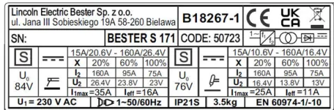 Poste à souder MMA BESTER S171 - LINCOLN - Boite carton