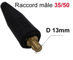 Raccord mâle pour câbles 35 à 50 mm² - BINZEL