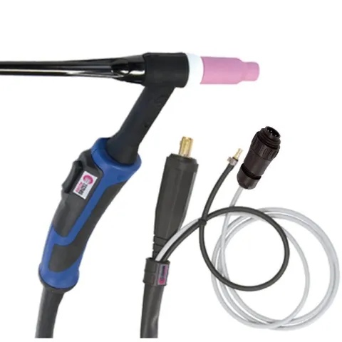 Torche PRO BINZEL® TIG SR26 GRIP à double commande - 4M - Connecteur 35/50 - AMPHENOL - Gaz rapide