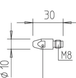 10 tubes contacts spécial alu Ø 1 M8 - Pour torche 350 / 450 A